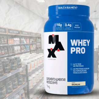 Whey Pro Baunilha Max Titanium Protein Pro 1kg